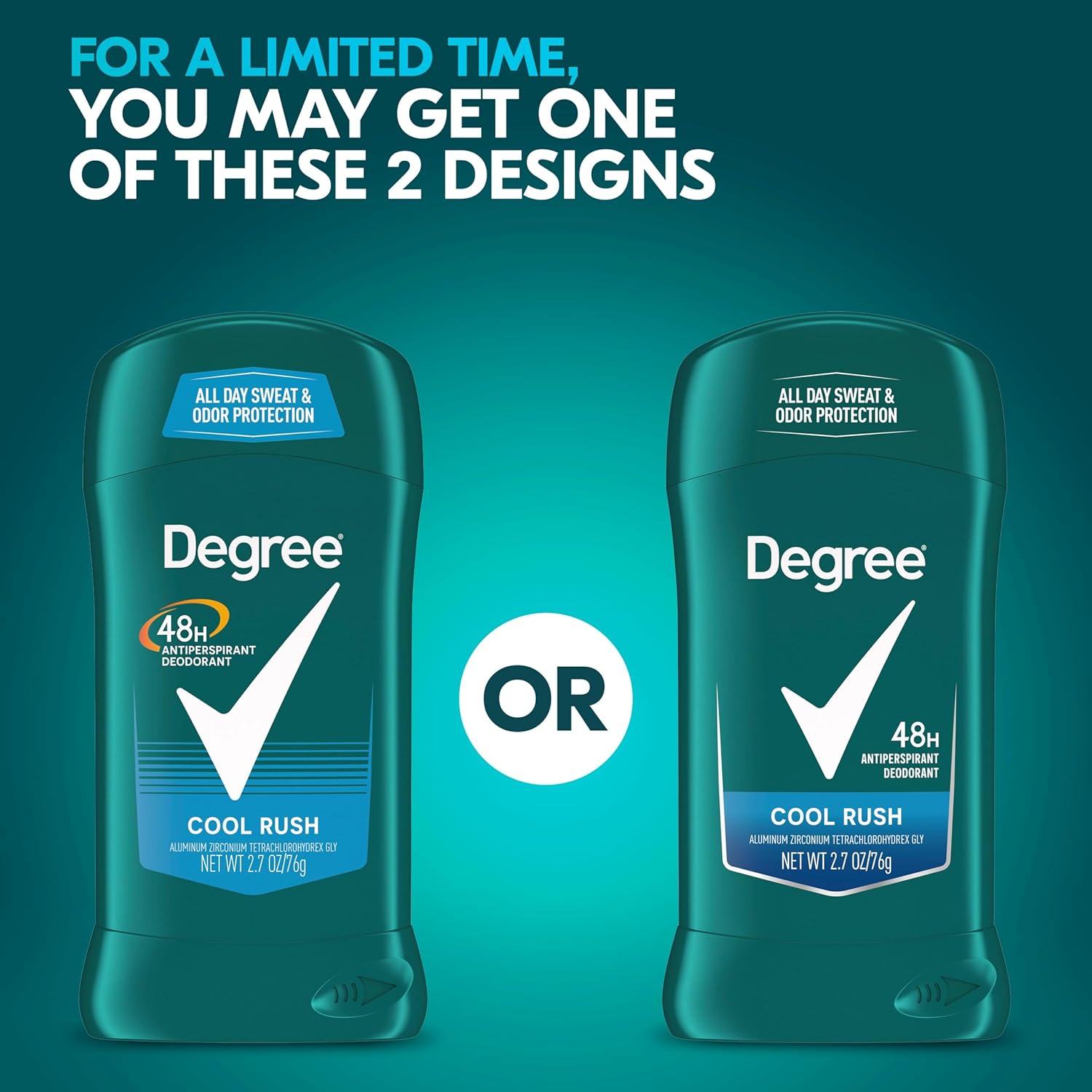Degree Antiperspirant Deodorant,  48-Hour Sweat and Odor Protection, Cool Rush - Image 2