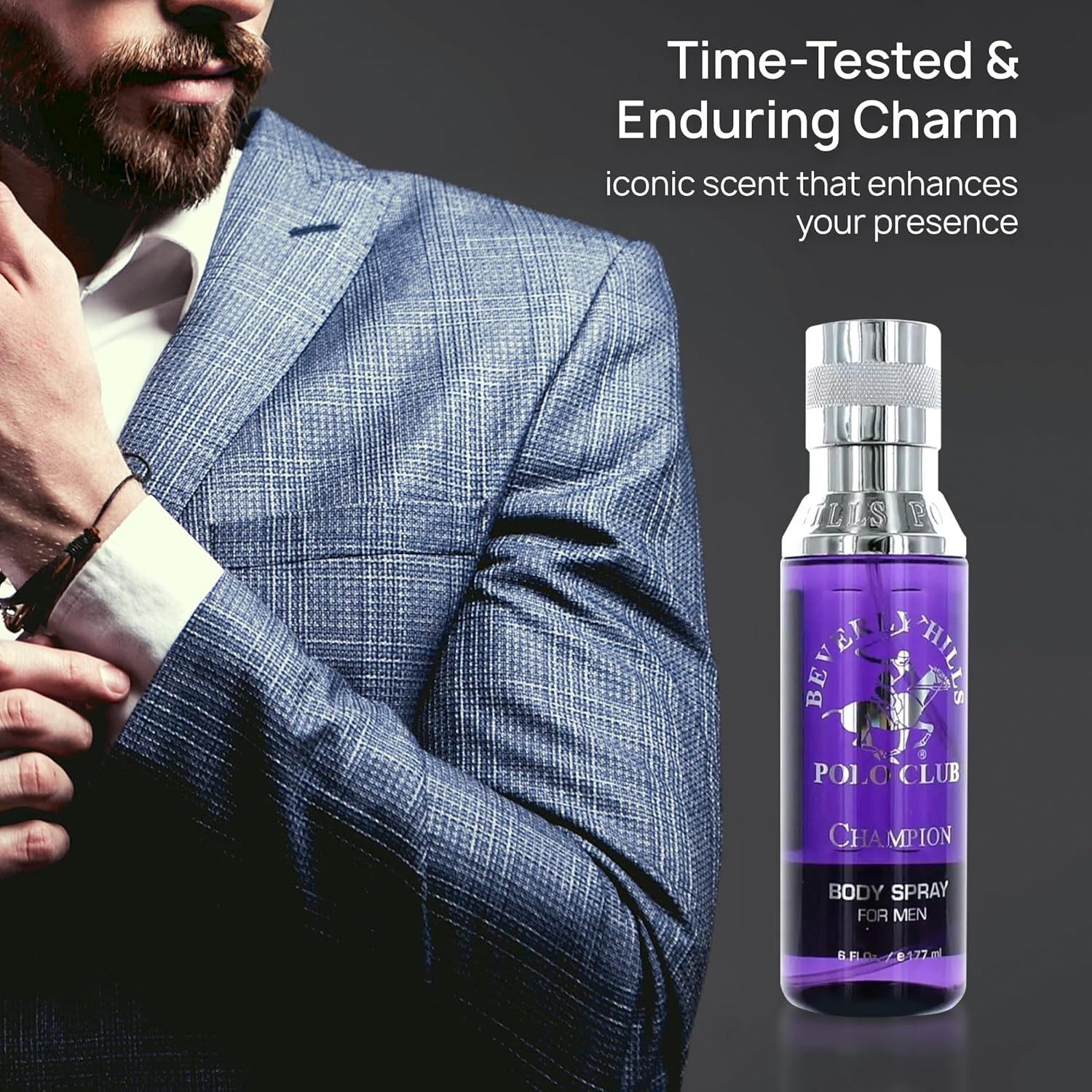 Beverly Hills Polo Club Body Spray for Men-Champion - Image 3